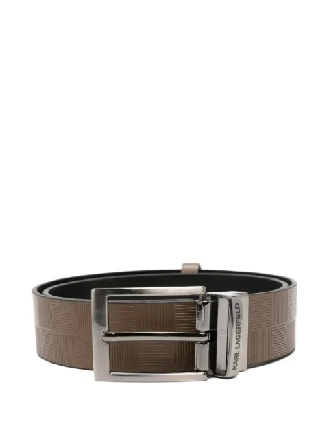 Karl Lagerfeld check-pattern belt