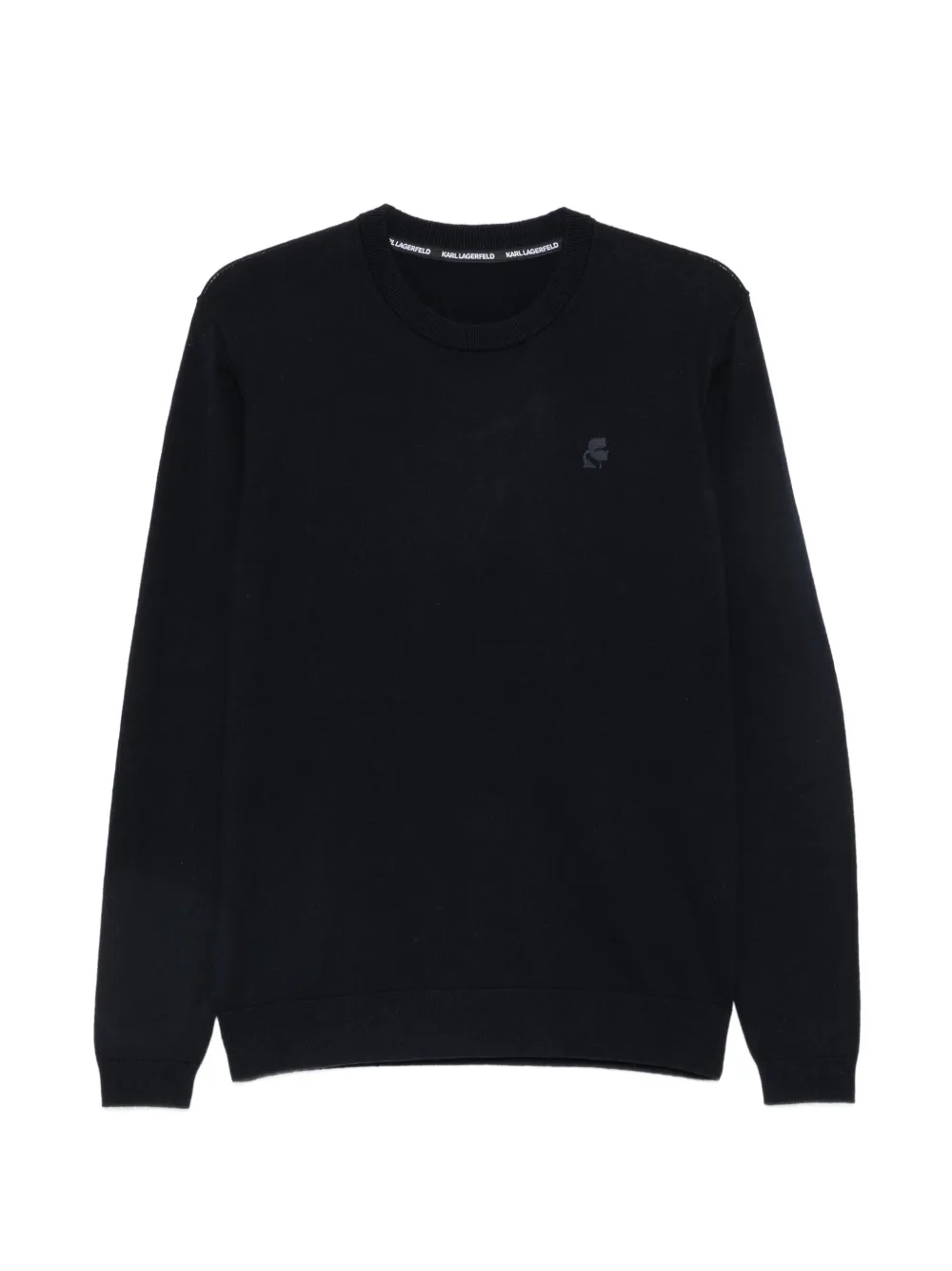 Karl Lagerfeld logo-patch crew-neck sweater - Blu