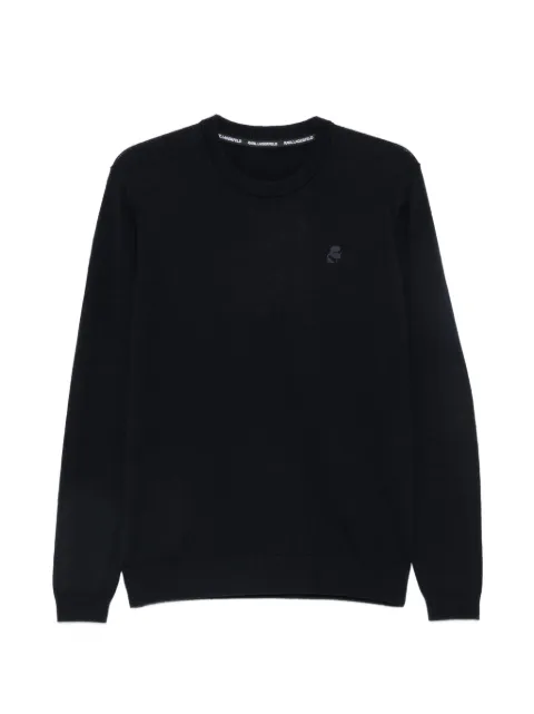 Karl Lagerfeld logo-patch crew-neck sweater