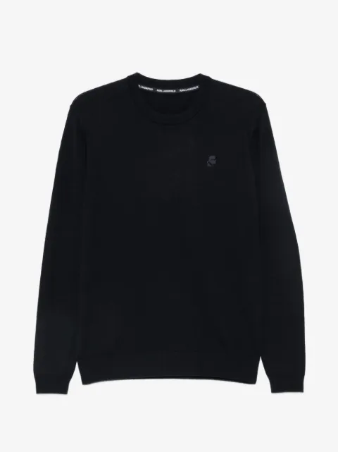 Karl Lagerfeld logo-patch crew-neck sweater