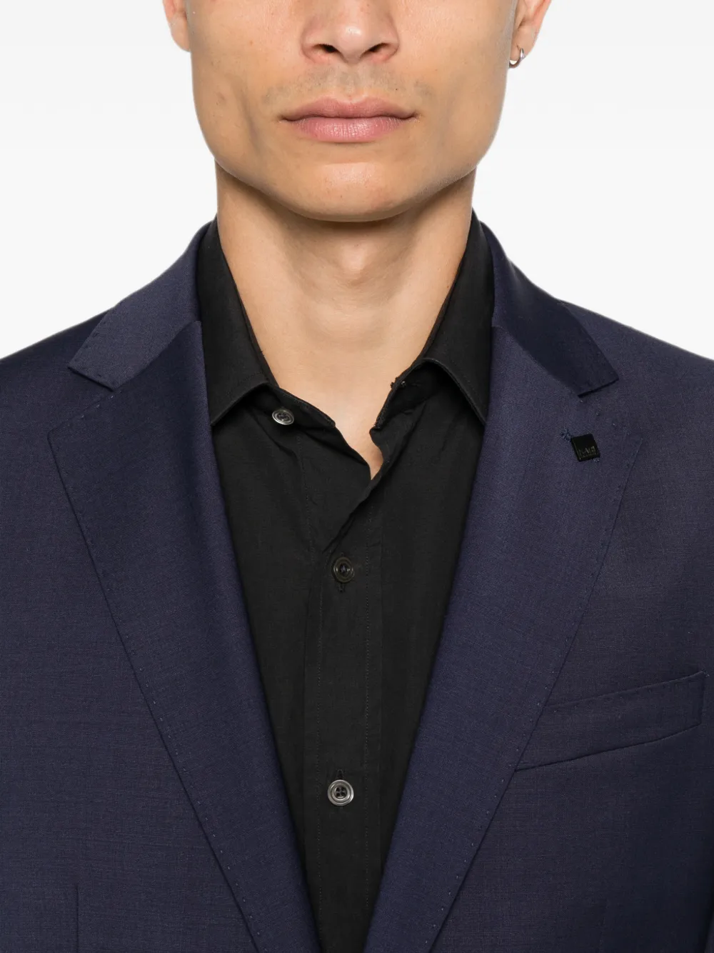 Karl Lagerfeld Blazer met enkele rij knopen Blauw