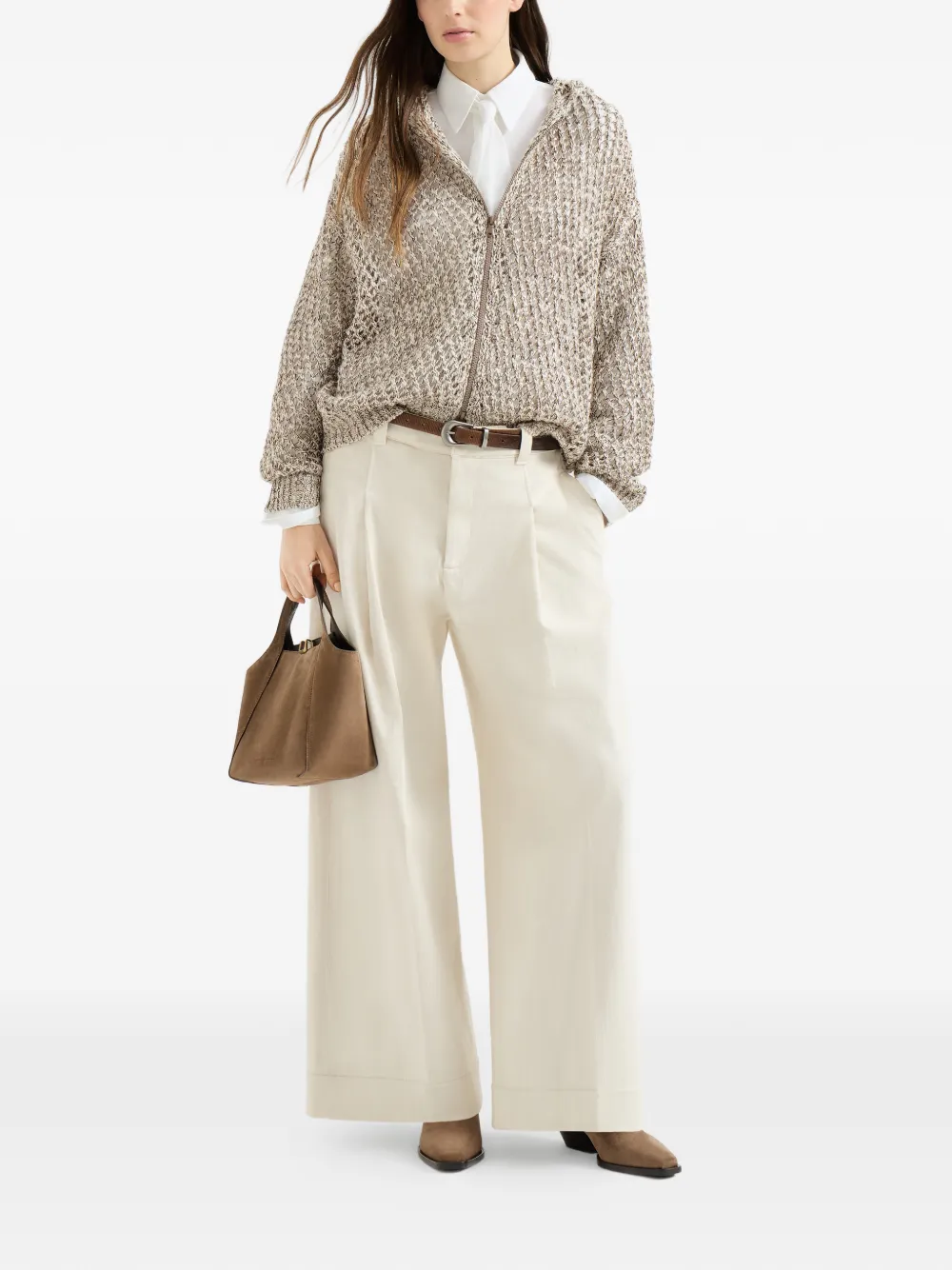 Brunello Cucinelli Dazzling chiné vest Beige