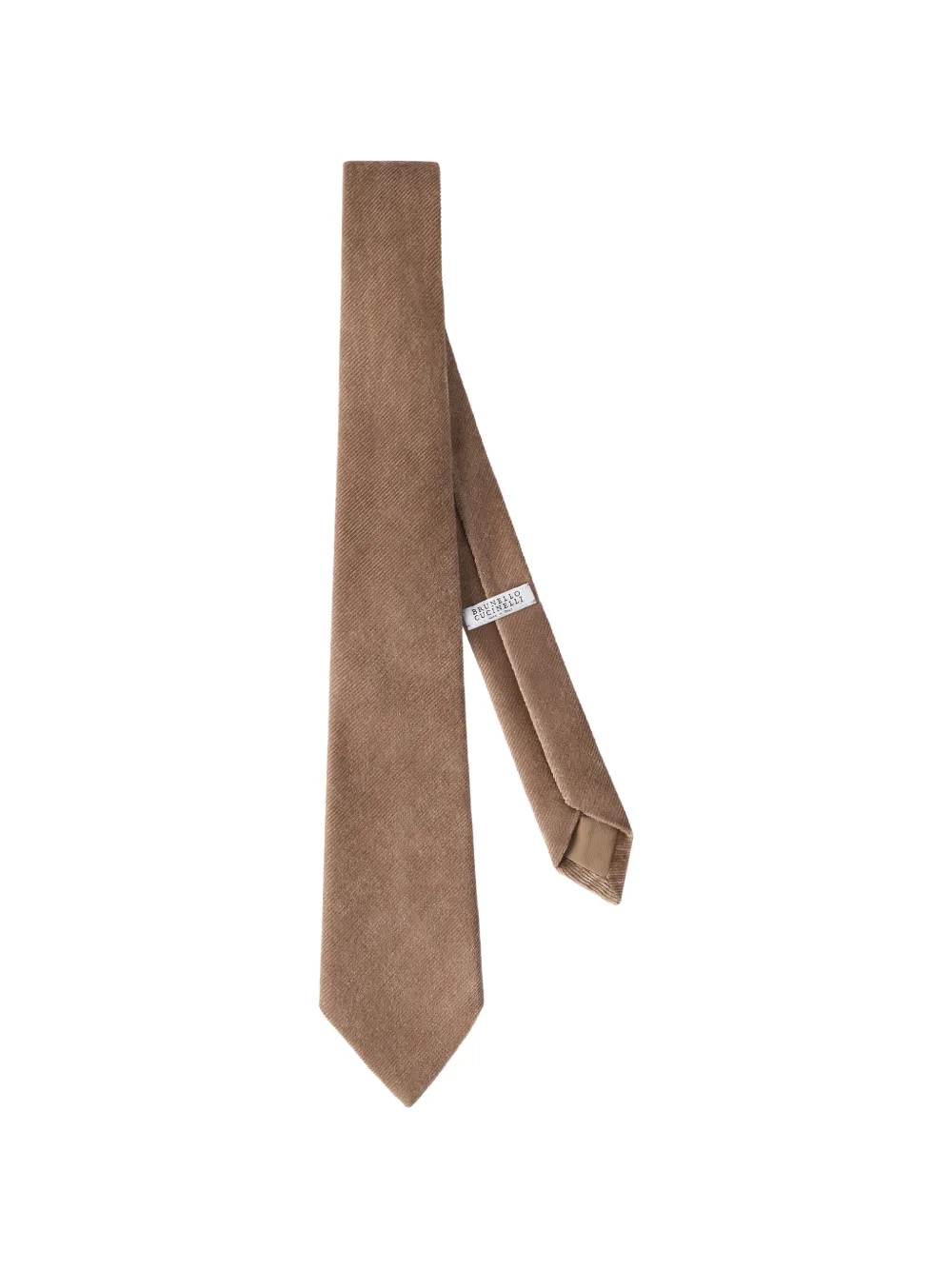 Brunello Cucinelli fluid corduroy tie - Nude