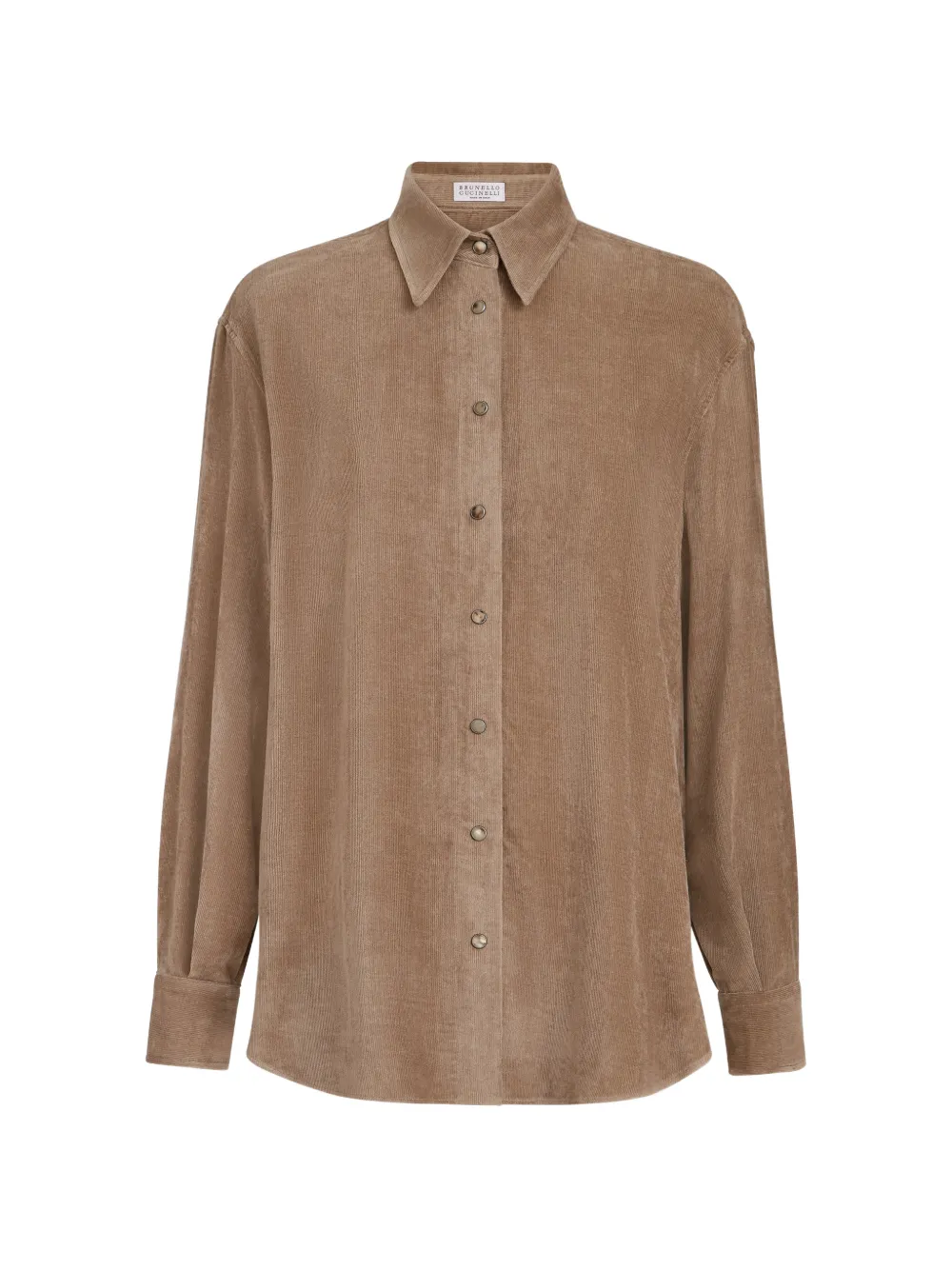 Brunello Cucinelli button-down corduroy shirt - Braun