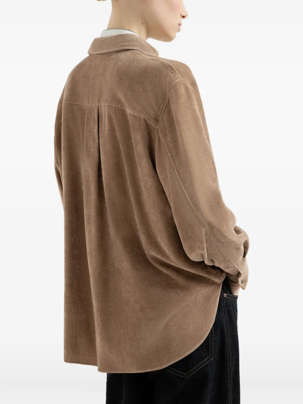 Brunello Cucinelli Button-down overhemd Bruin