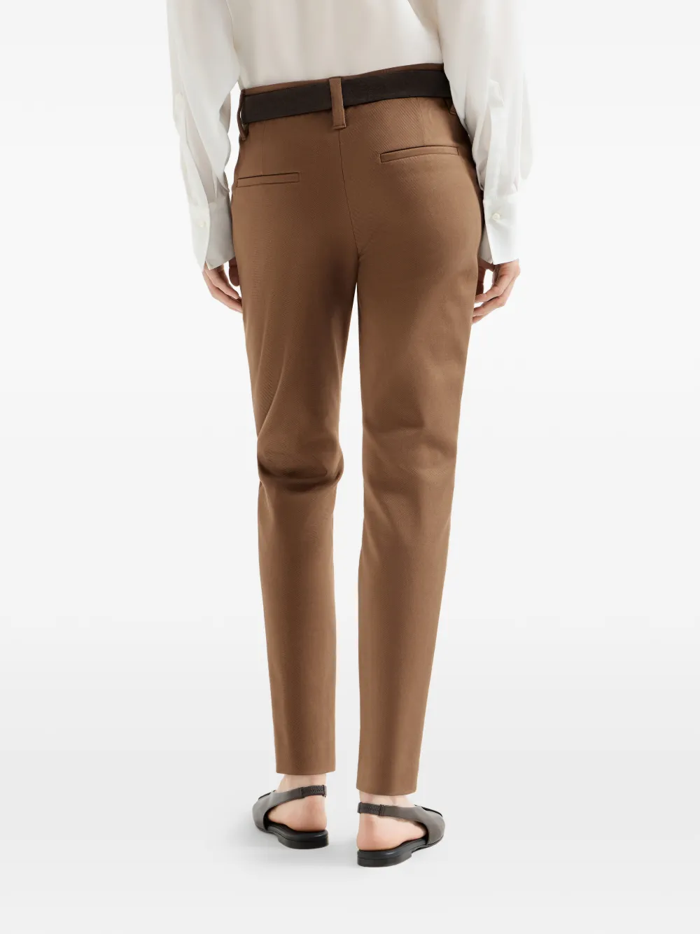 Brunello Cucinelli Stretch katoenen broek Bruin