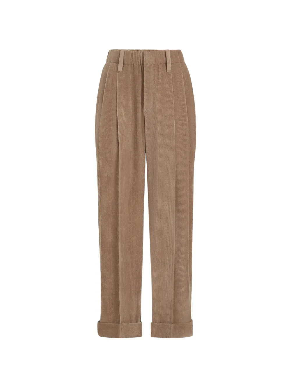 Brunello Cucinelli fluid corduroy baggy sartorial trousers - Nude