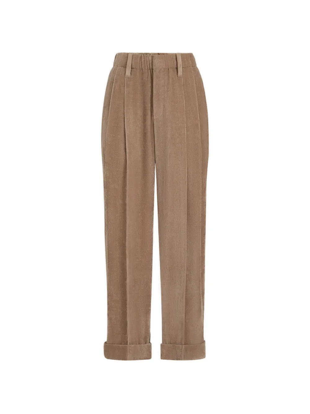 Brunello Cucinelli fluid corduroy baggy sartorial trousers - Toni neutri