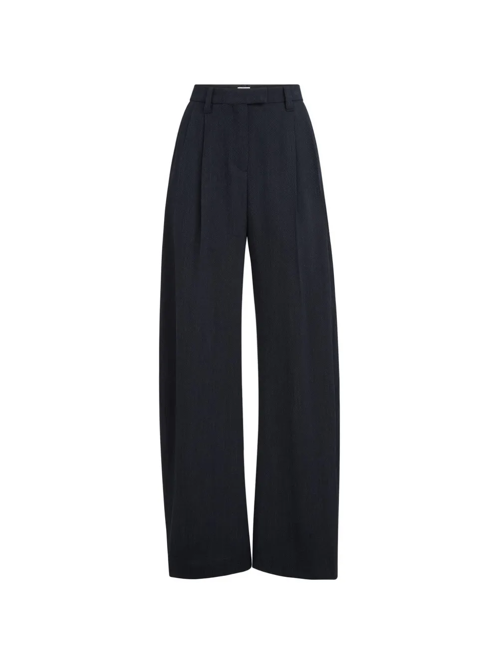 Brunello Cucinelli Pantaloni sartoriali in crêpe di lana vergine con motivo Monili e chevron - Blu