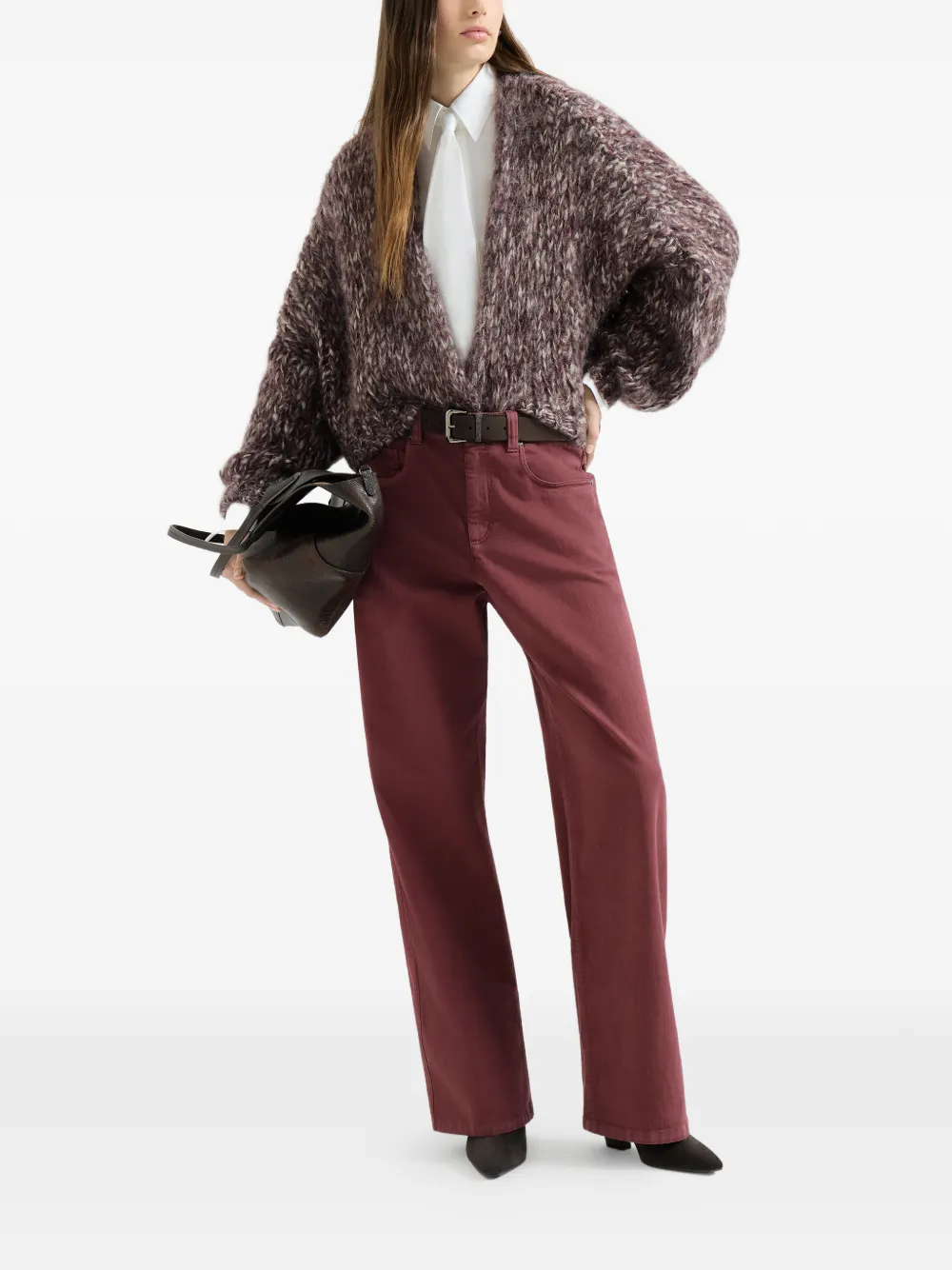  Brunello Cucinelli Pantalones Vaqueros Con Monili - Rojo 
