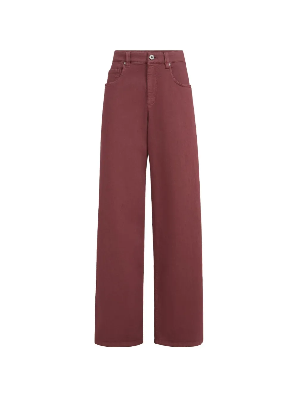 Brunello Cucinelli denim trousers with monili - Red
