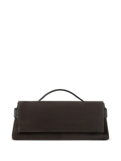 Brunello Cucinelli bolso de mano Essence en ante con bandas