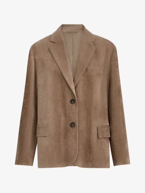 Brunello Cucinelli blazer de pana con detalle Monili
