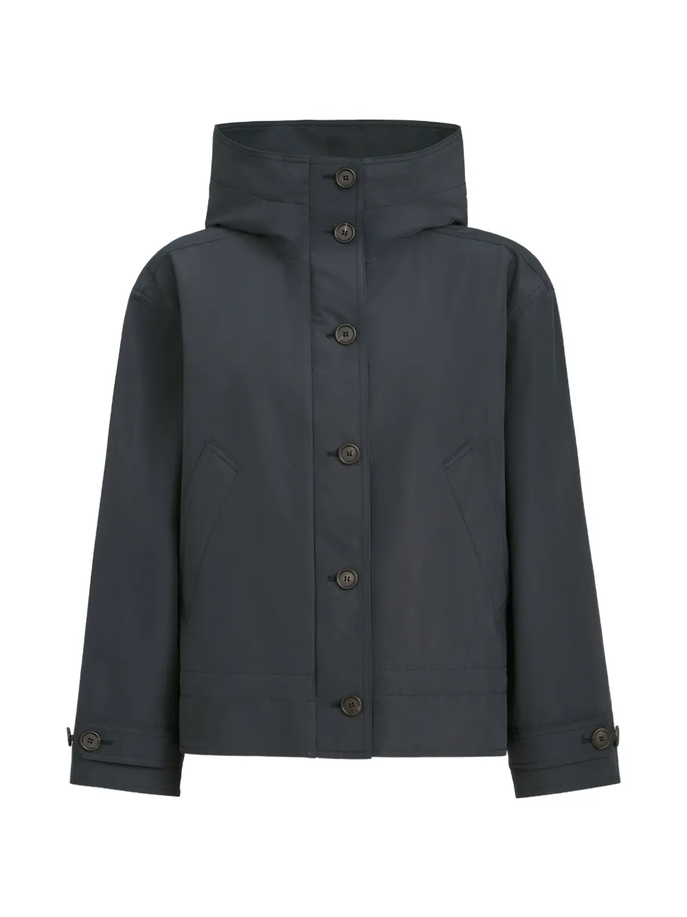 Brunello Cucinelli Techno cotton taffeta outerwear jacket with shiny zipper pull - Blau