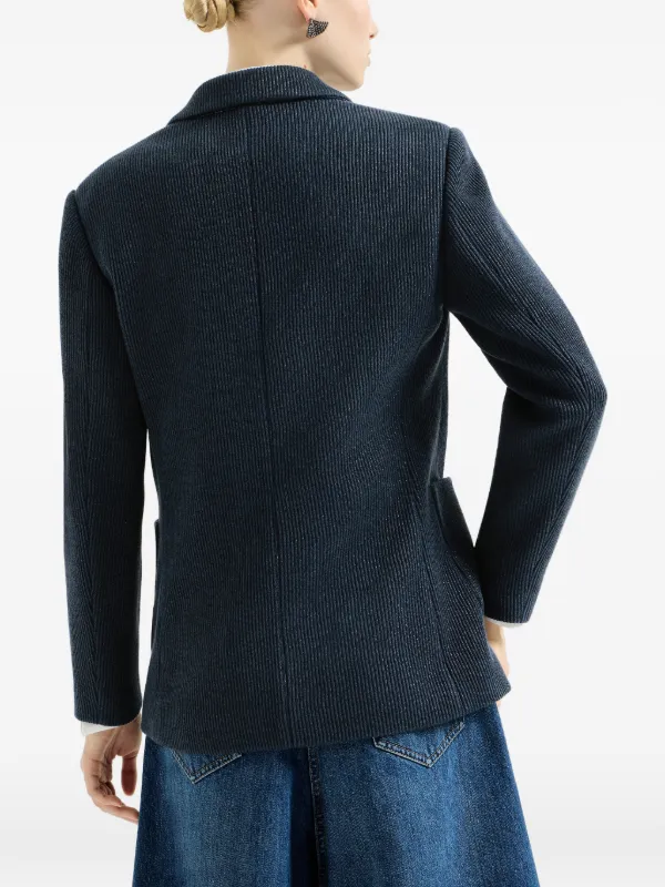 Brunello Cucinelli コットン＆ビスコース ジャケット | ブルー 