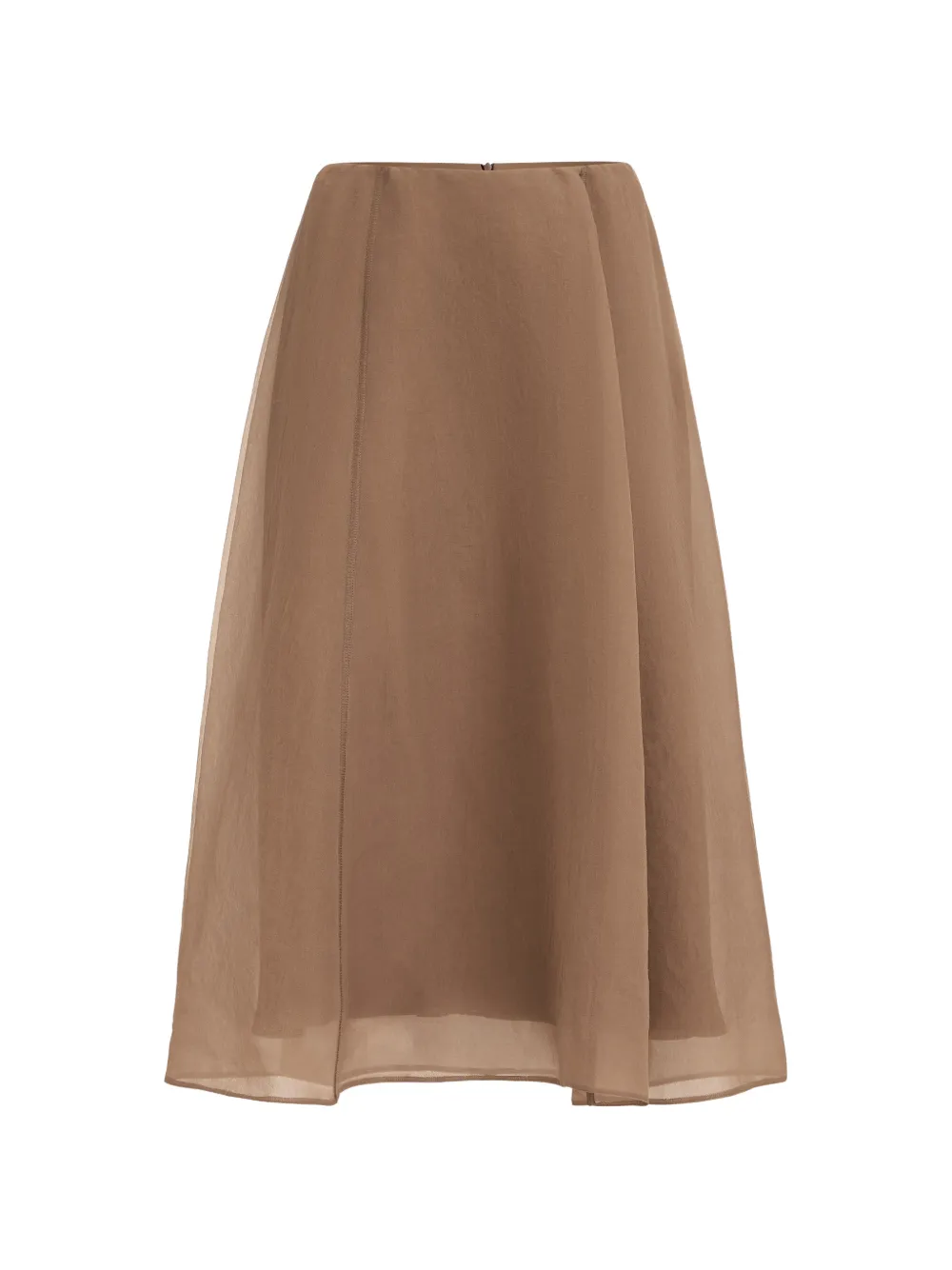 Brunello Cucinelli crispy silk circle skirt - Toni neutri