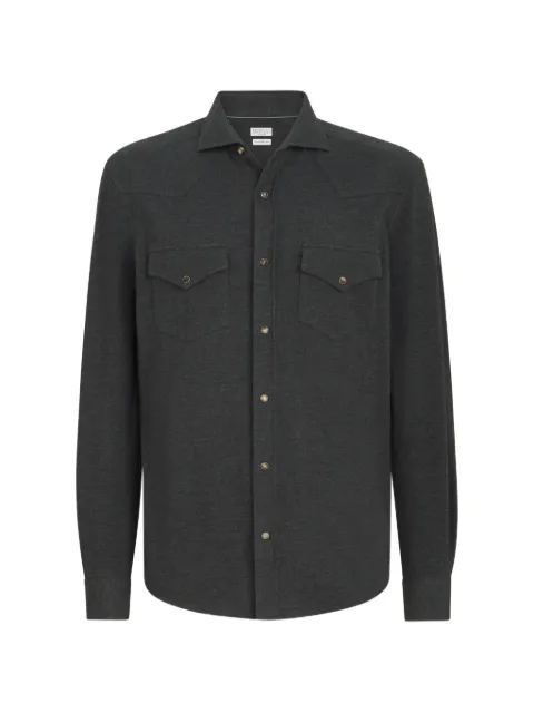 Brunello Cucinelli Westernhemd aus Baumwollpiqué