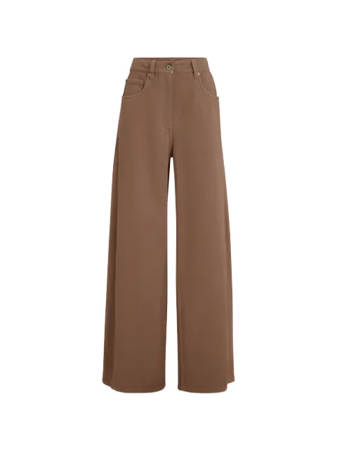 Brunello Cucinelli jeans anchos con detalle Monili
