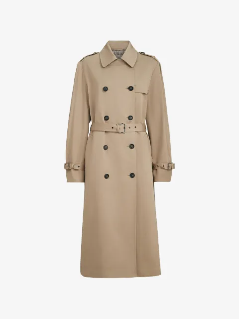 Brunello Cucinelli cotton and linen twill trench with monili