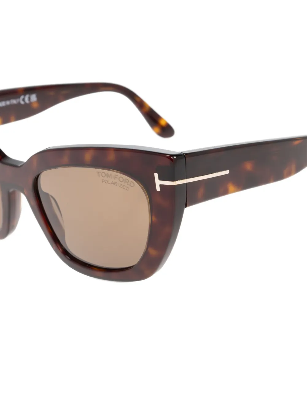 TOM FORD Eyewear Zonnebril met schildpadschild-design Zwart
