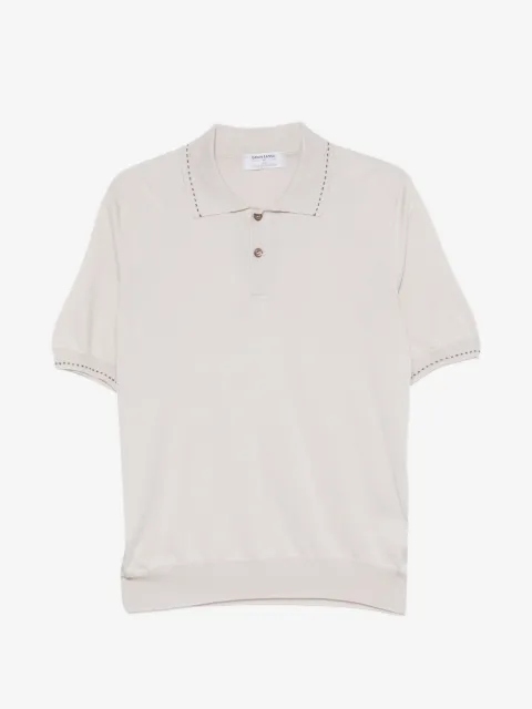Gran Sasso embroidered-trim short-sleeve polo shirt