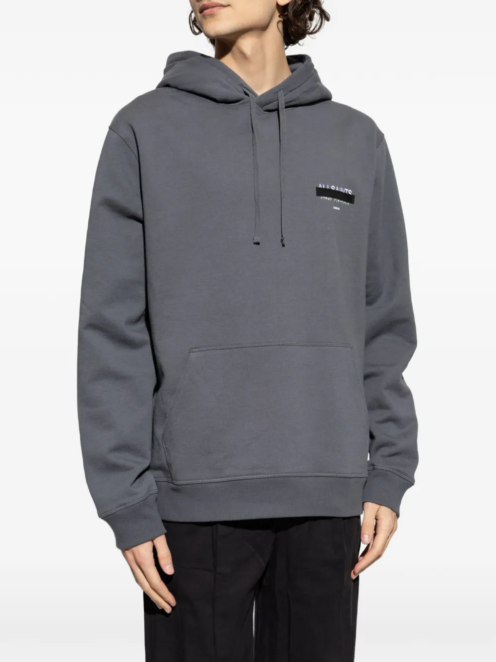  Allsaints Sudadera Con Capucha Y Logo - Azul 
