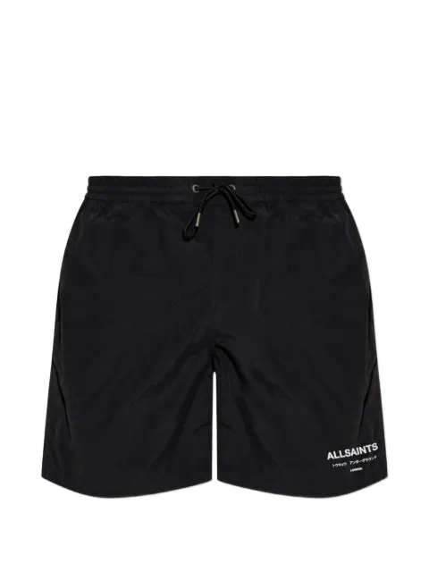 AllSaints Underground logo-print swim shorts