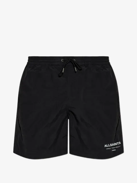 AllSaints Underground logo-print swim shorts