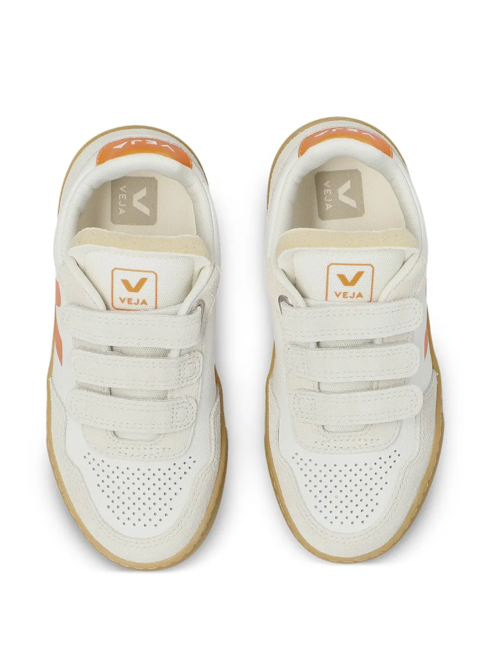 VEJA Kids V-90 touch-strap sneakers Wit