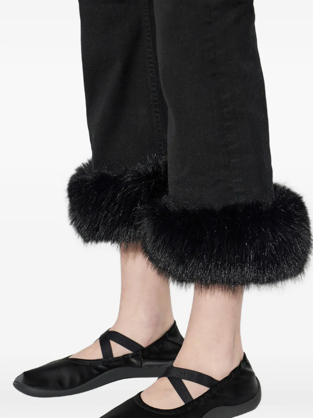 Balenciaga Shibuya cross-strap ballet flats Zwart