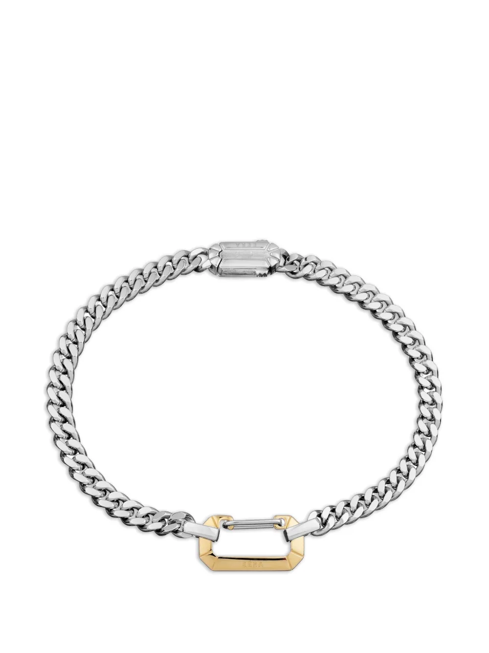 EÉRA Dimitri Panzerkettenarmband mit Karabinerdetail - Silber