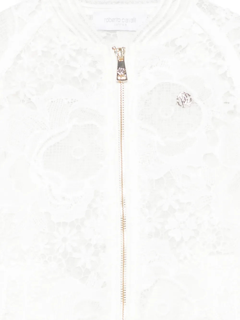 Roberto Cavalli Junior Jack met bloemenkant Wit