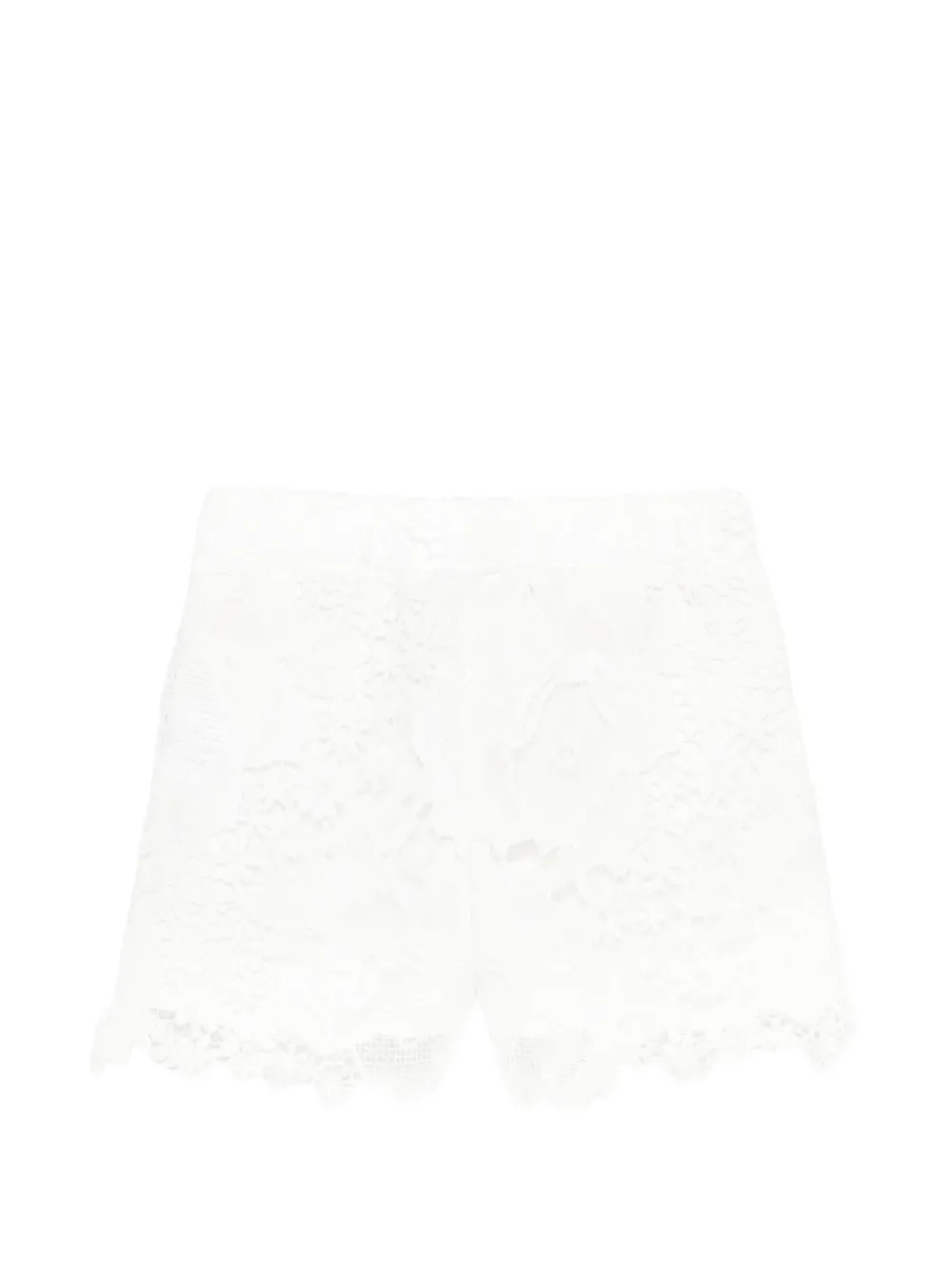 Roberto Cavalli Junior Shorts met bloemenkant Wit