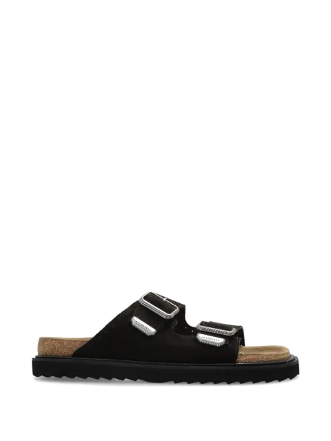 AllSaints Randal buckle-fastening suede slides
