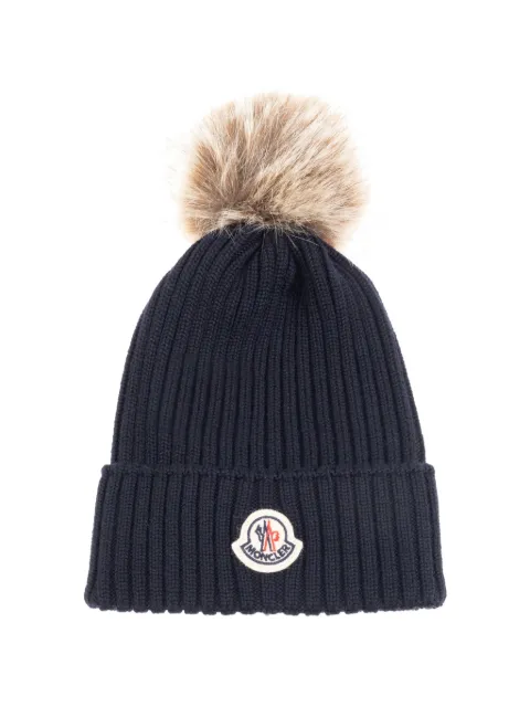 Moncler Enfant ribbed-knit bobble hat