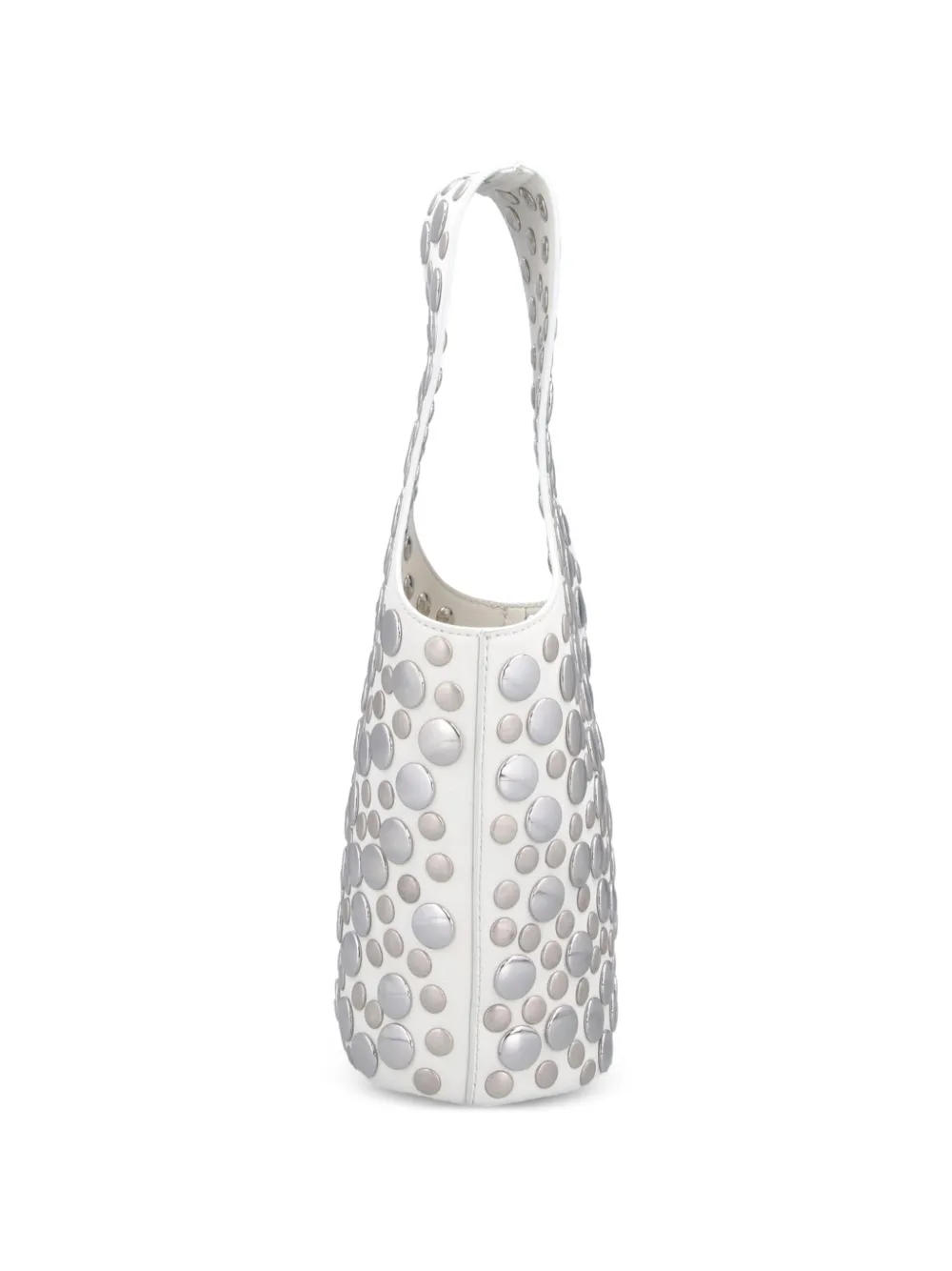 KHAITE Livia shopper verfraaid met studs Wit