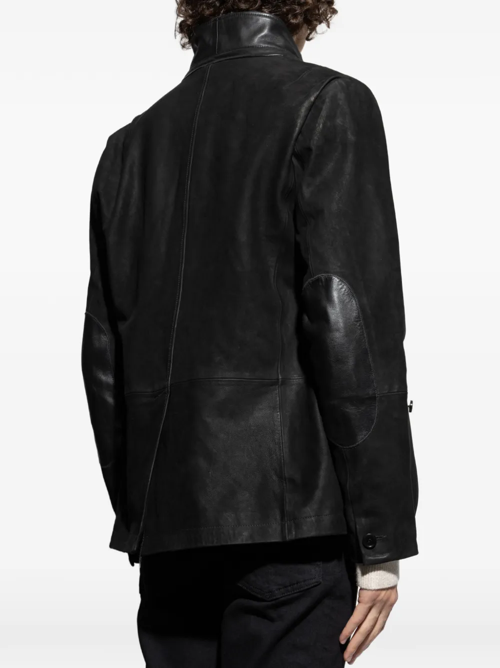 AllSaints Survey gelaagd suède jack Zwart