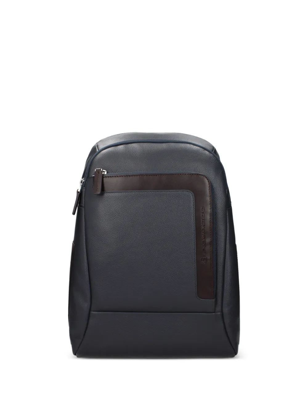 PIQUADRO pebbled leather backpack - Blu