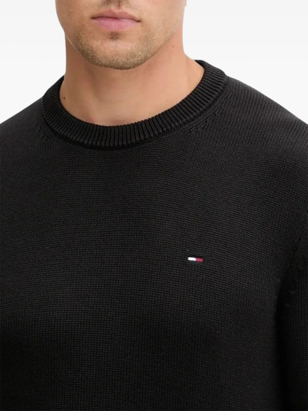 Tommy Jeans Trui met logopatch Zwart