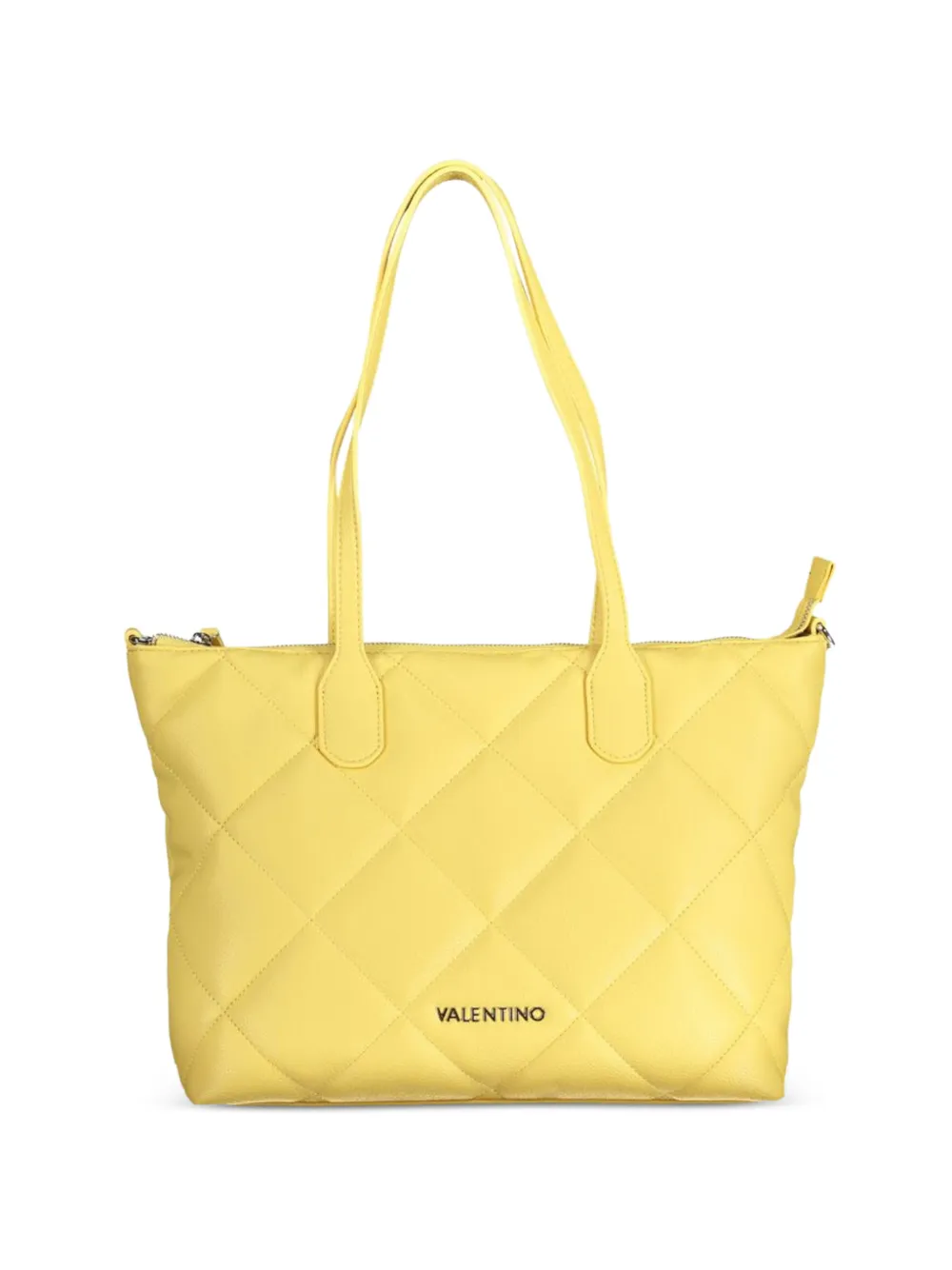 MARIO VALENTINO logo-lettering quilted tote bag - Giallo