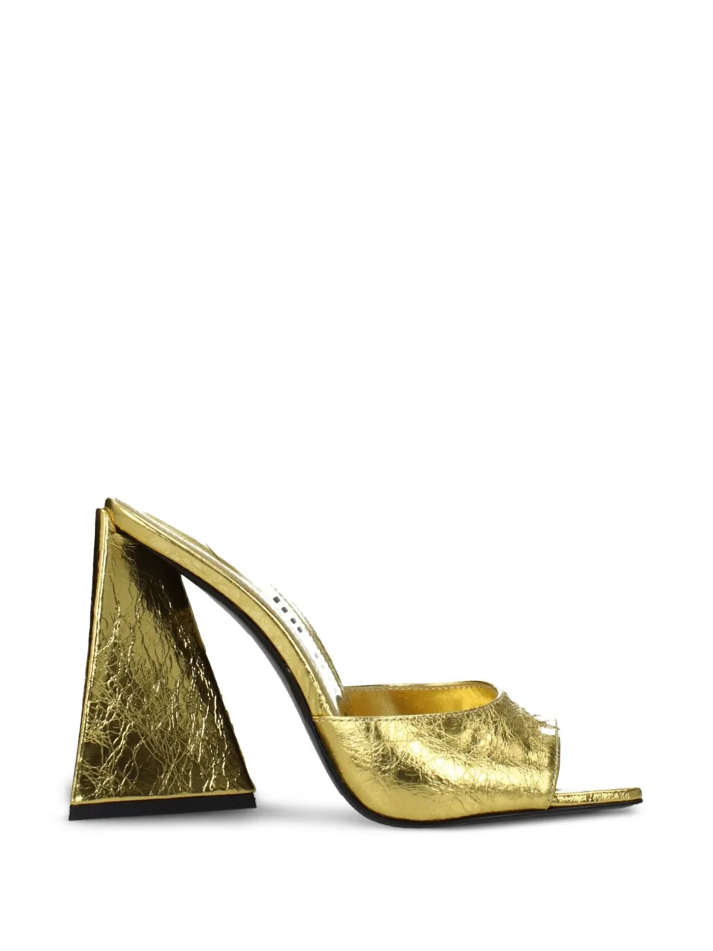 The Attico metallic-finish sculptural-heel sandals - Oro