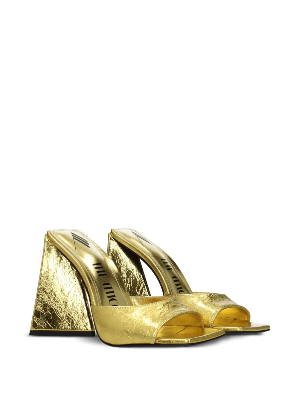 The Attico metallic-finish sculptural-heel sandals Goud