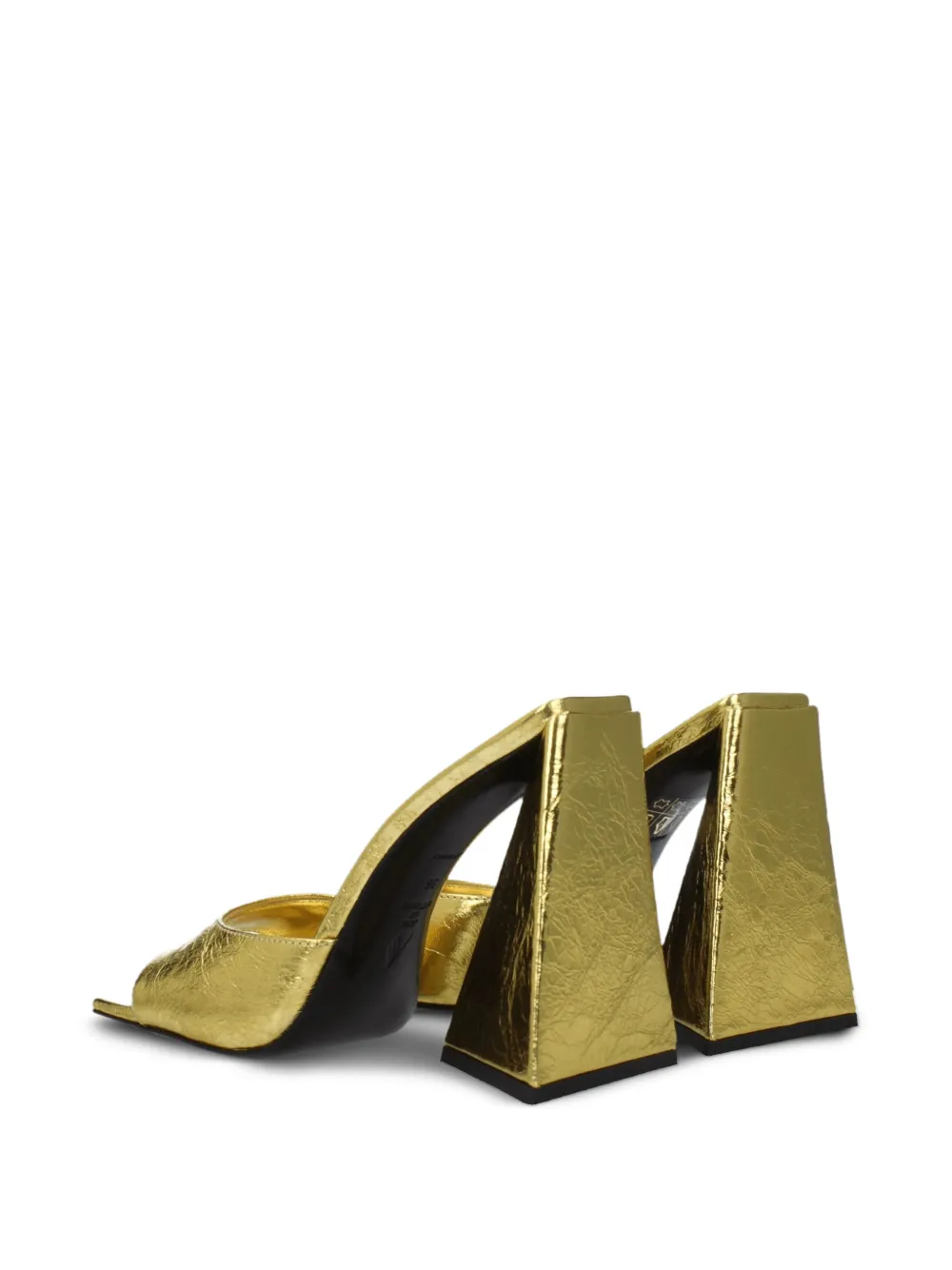 The Attico metallic-finish sculptural-heel sandals Goud