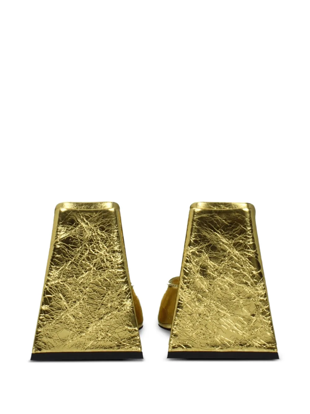 The Attico metallic-finish sculptural-heel sandals Goud