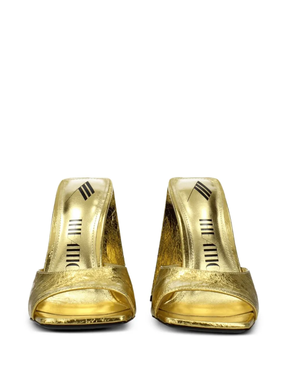The Attico metallic-finish sculptural-heel sandals Goud