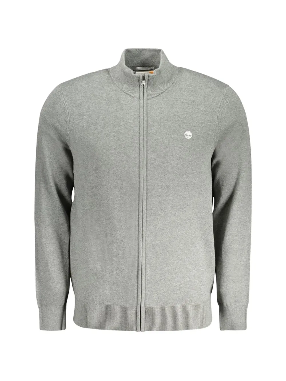 Timberland logo-embroidered zip-up cardigan - Grau