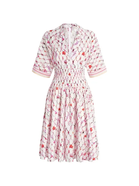 Genny floral V-neck mini dress