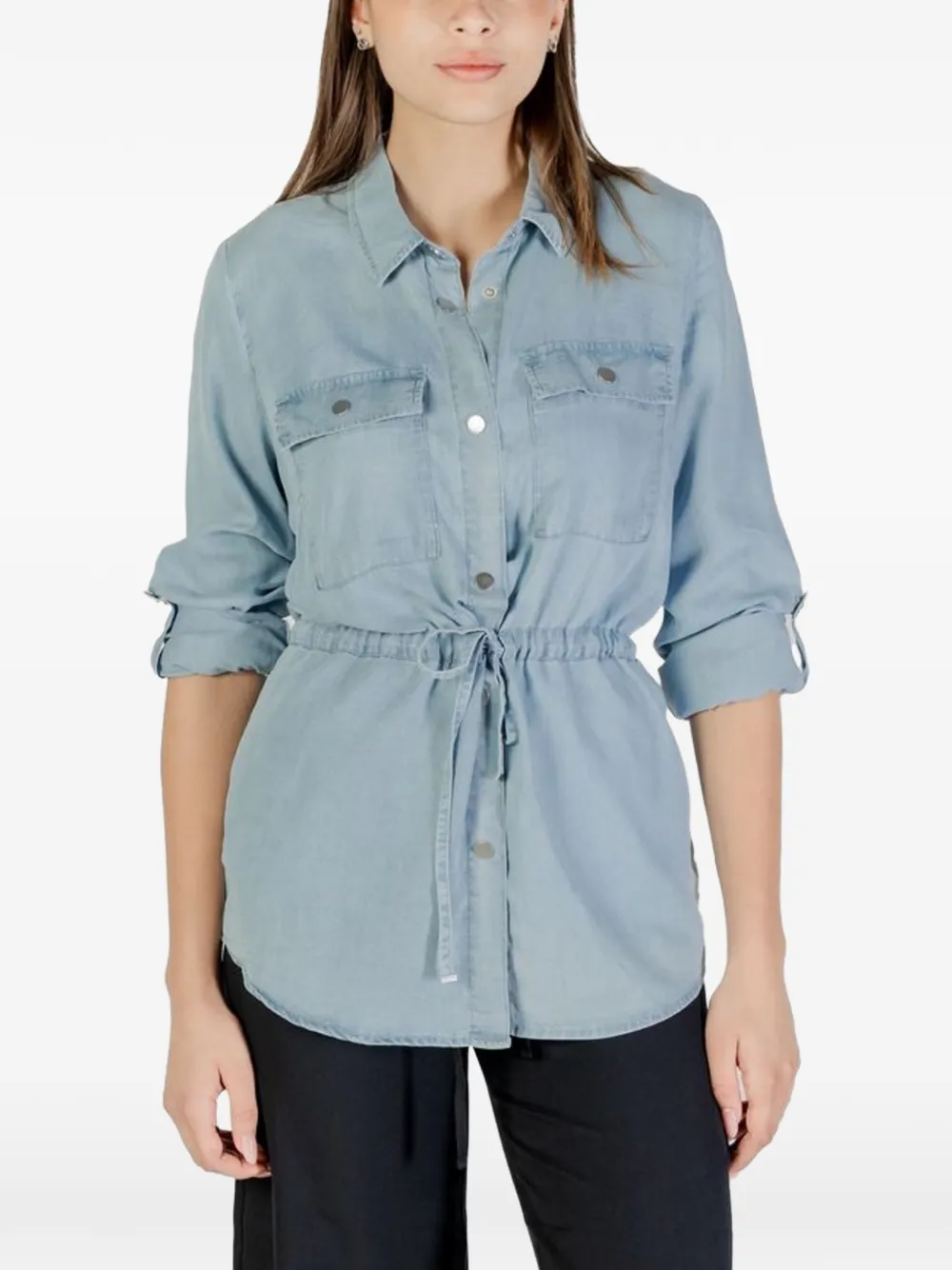 ONLY drawstring-waist shirt - Blu