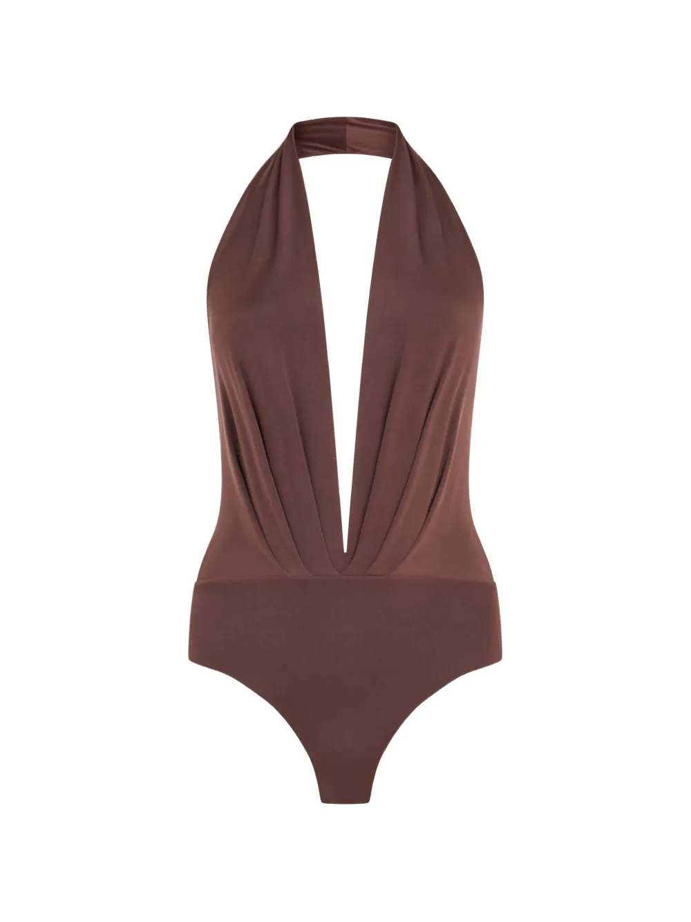THE ANDAMANE Zendaya draped bodysuit - Braun