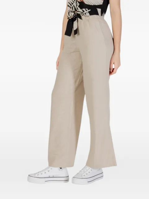 ONLY Onlcaro tie-waist loose-fit linen trousers